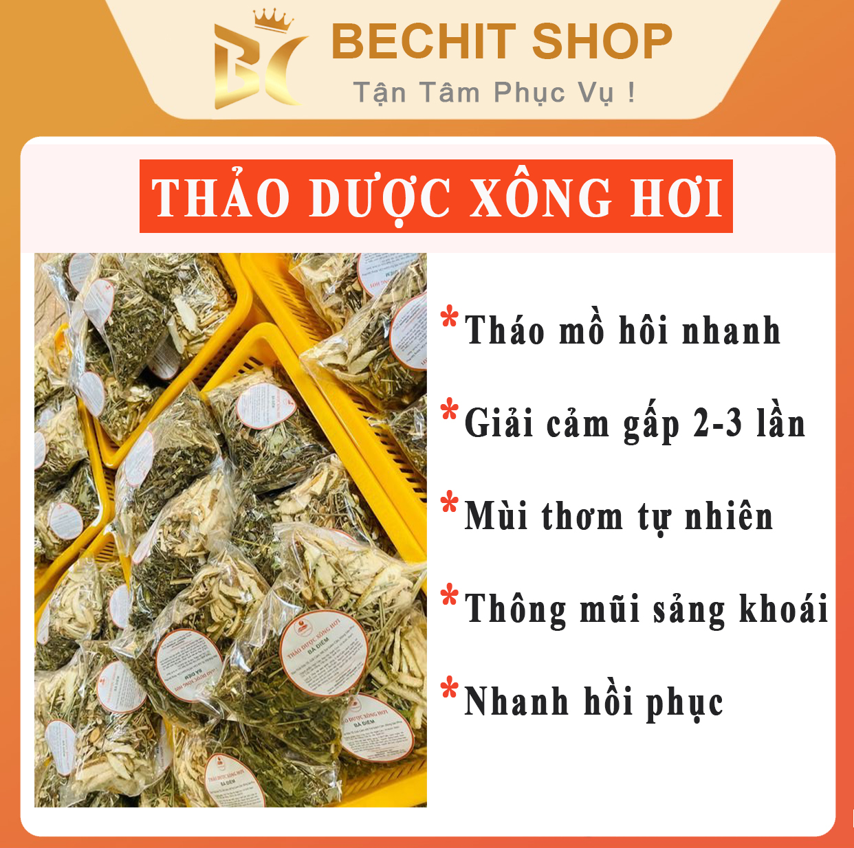 Combo 10 gói xông toàn thân | xông hơi giải cảm, xông hơi sau sinh | thảo dược xông hơi