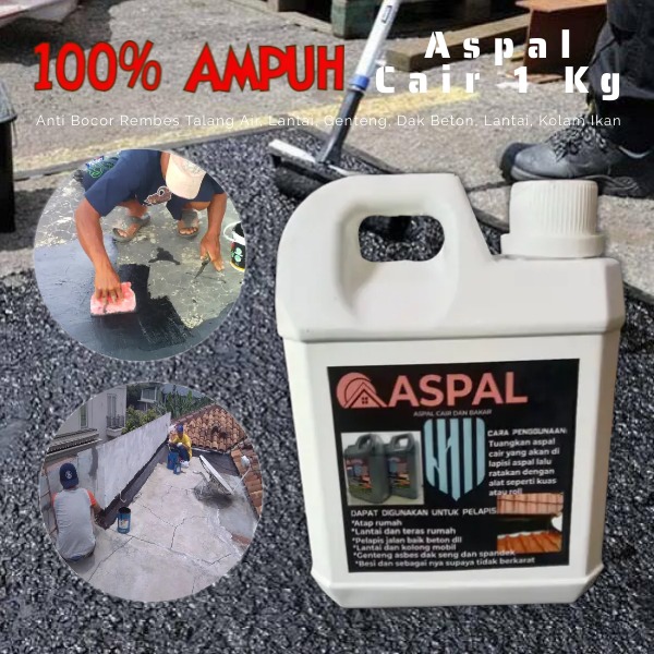 ASPAL CAIR ORIGINAL Cairan Pelapis Asbes Anti Rembes dan Anti Bocor ASPAL CAIR TERBAIK