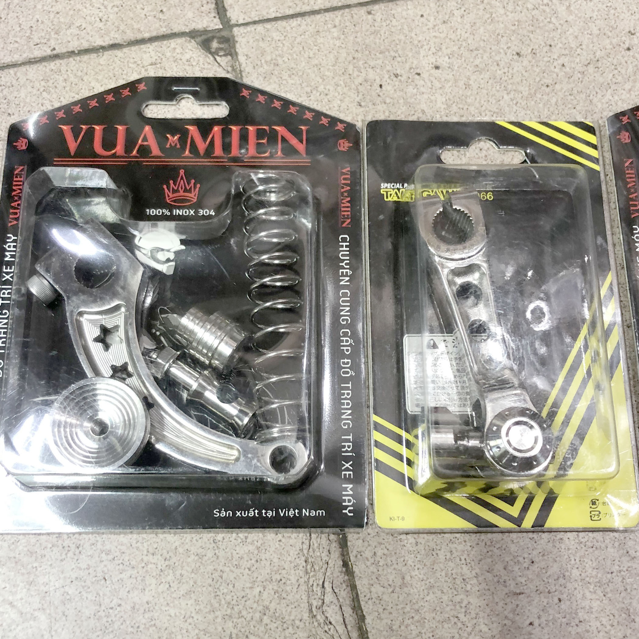 Càng thắng - càng phanh trước sau inox chuẩn 304 chống ghỉ sét gắn được các dòng xe dùng thắng đùm có kèm lò xo thắng sau