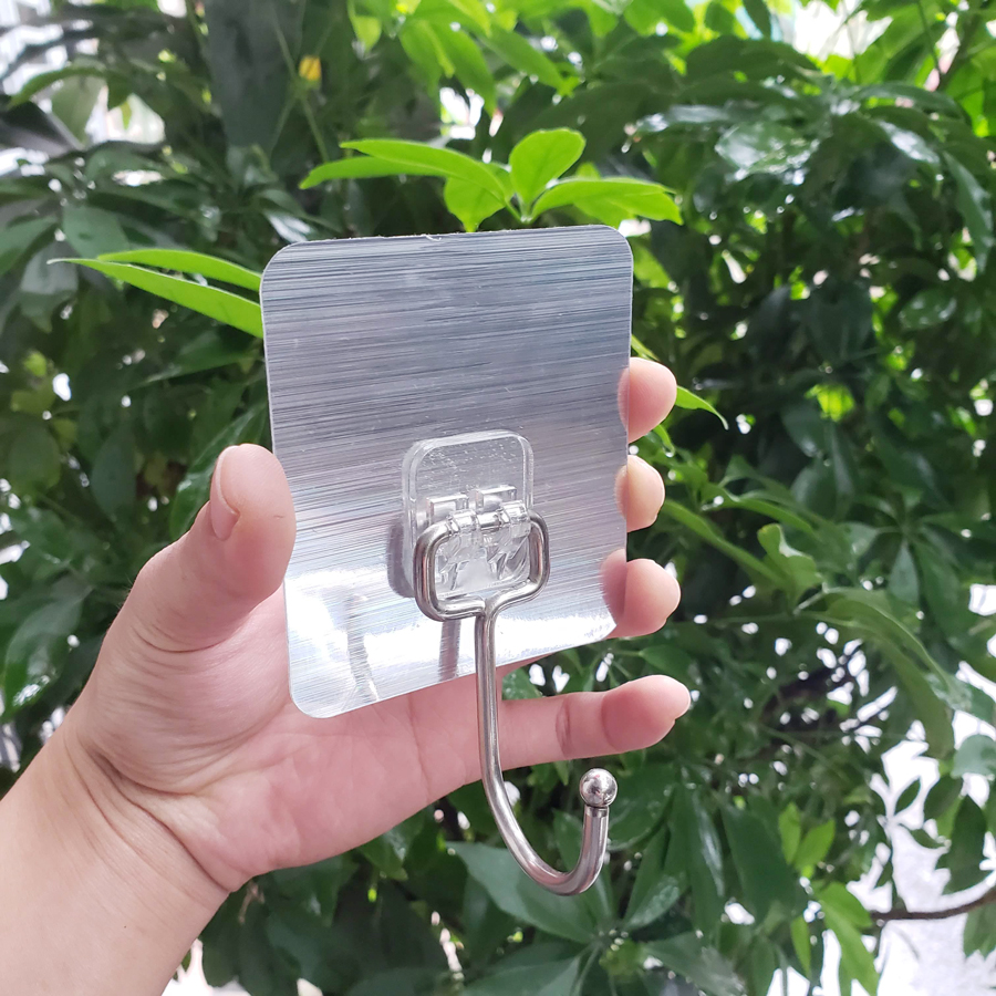 Móc dán tường siêu dính phủ nano bạc móc dính tường