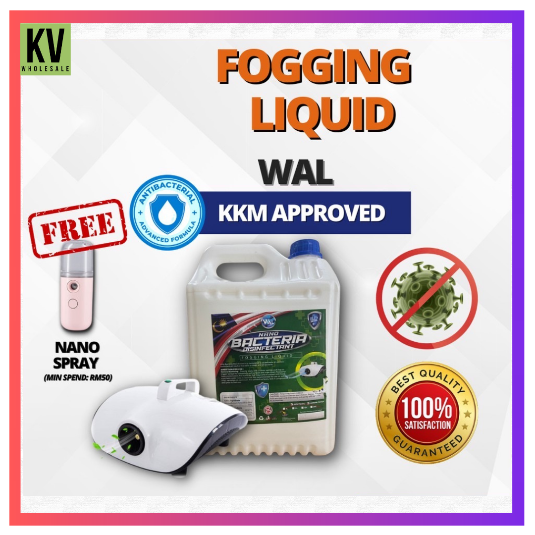 KKM APPROVAL-WAL 5L Fogging Liquid "Alcohol Free" Fog Machine Fogging Liquid for UFO Fogger Mesin