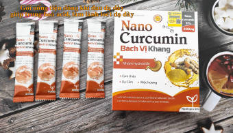 NANO CURCUMIN BÁCH VỊ KHANG gói uống tiện dùng khi đau dạ dày, giúp trung hoà acid - Hộp 20 gói 10ml