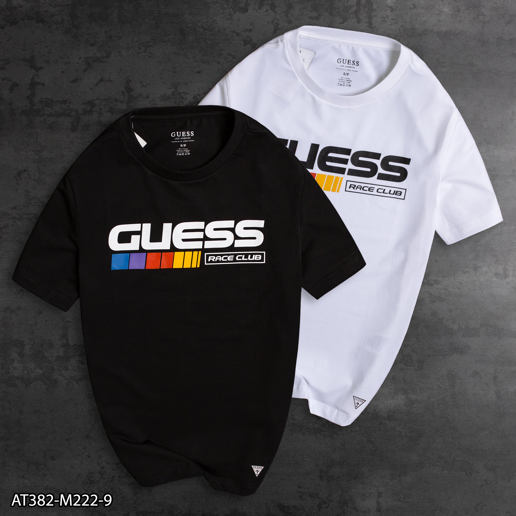 Áo thun nam guess race club 100% cotton at382