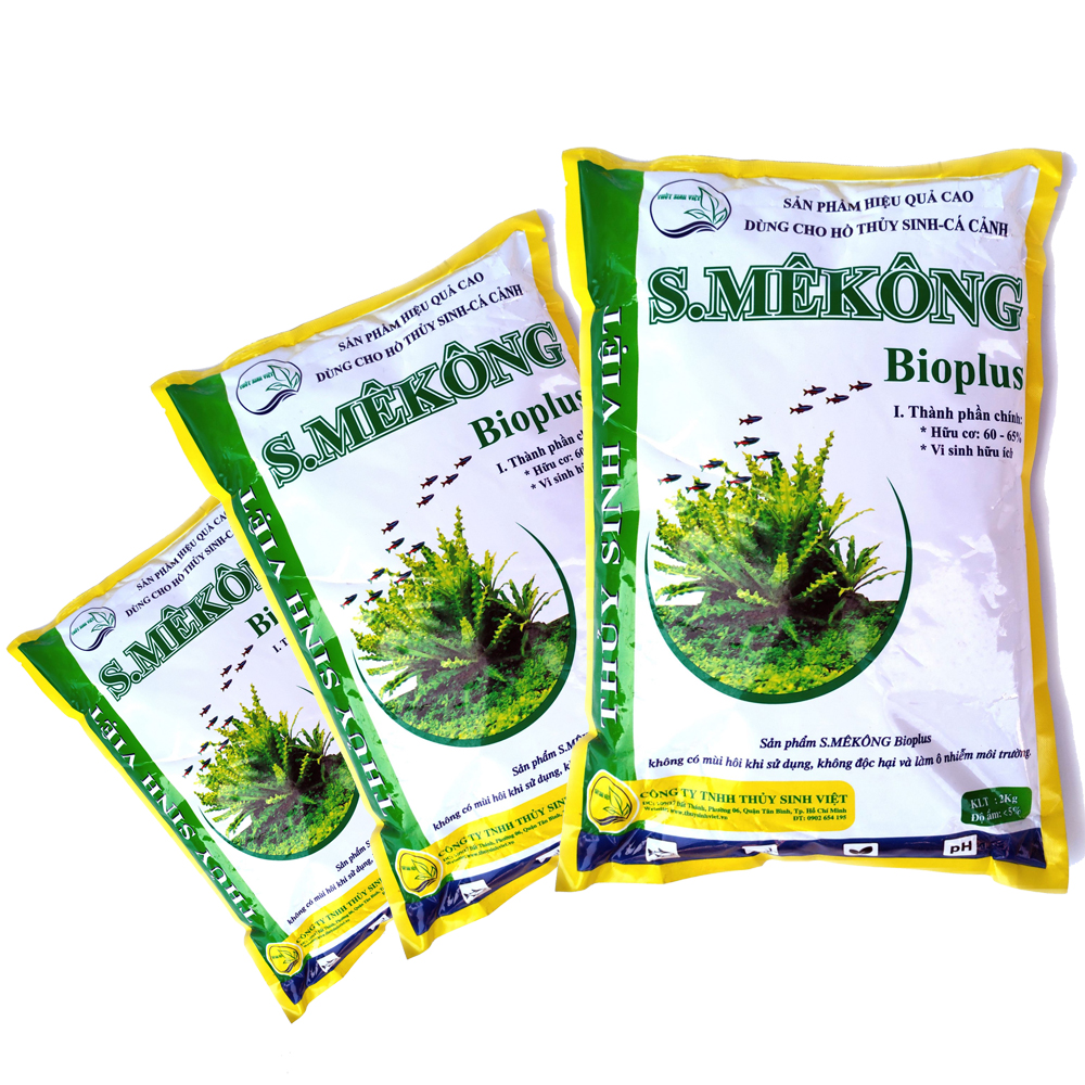 Phân nền thủy sinh SMEKONG II 2KG giàu dinh dưỡng cho hồ bể cá cảnh