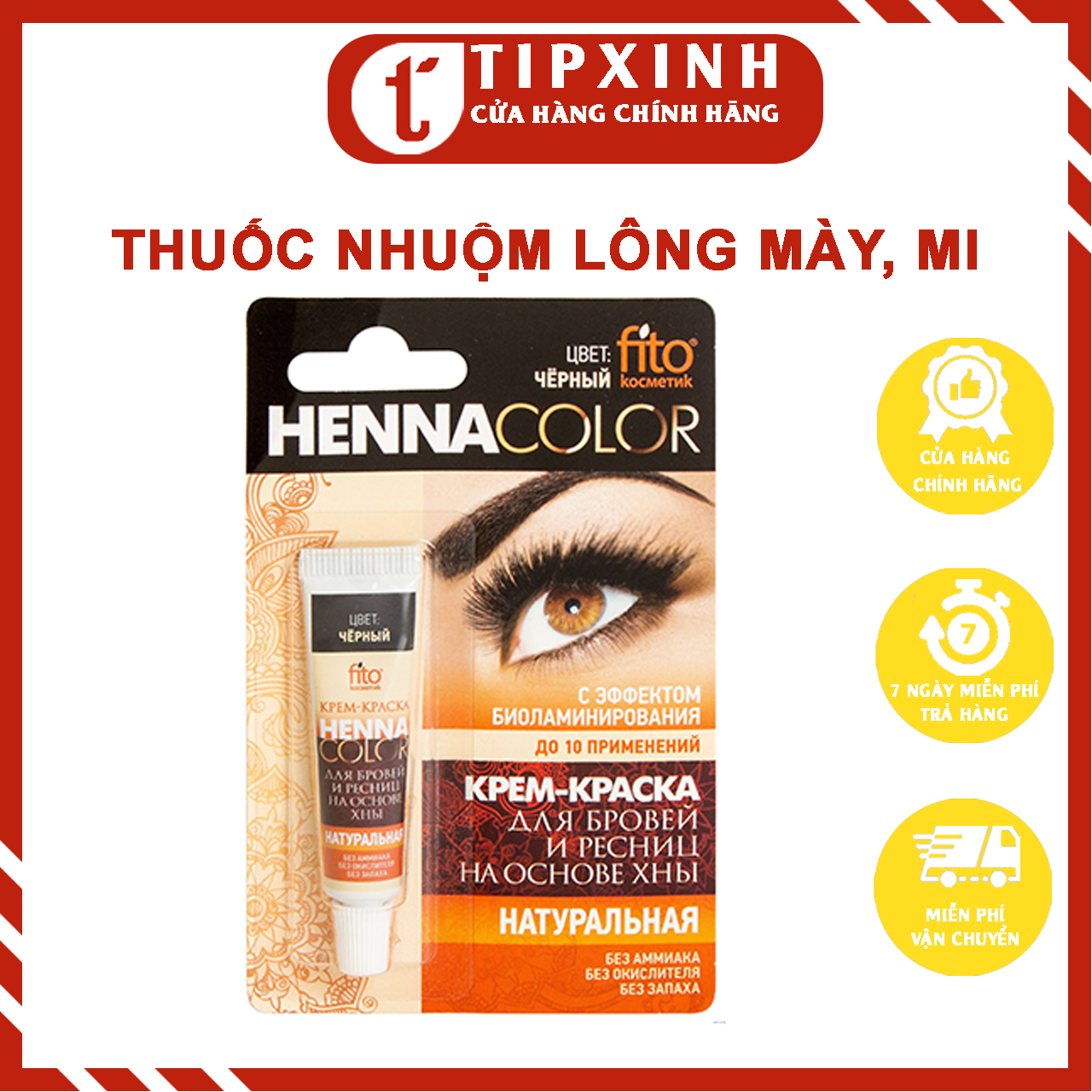 Thuốc nhuộm lông mày và lông mi henna color graphite - 5ml