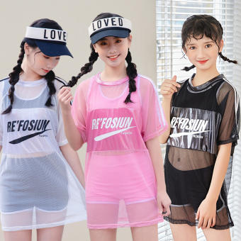 Đồ Bơi Bé Gái 3 Mảnh Áo lưới - Bộ Bikini Quần Áo Bơi Cho Bé Gái