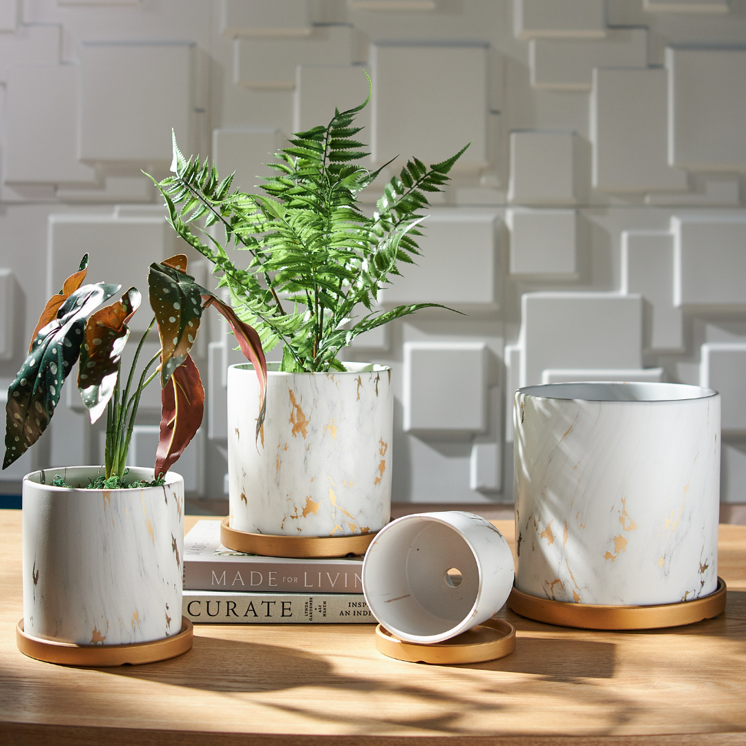 Marble Effect Flower Pots Best Flower Site