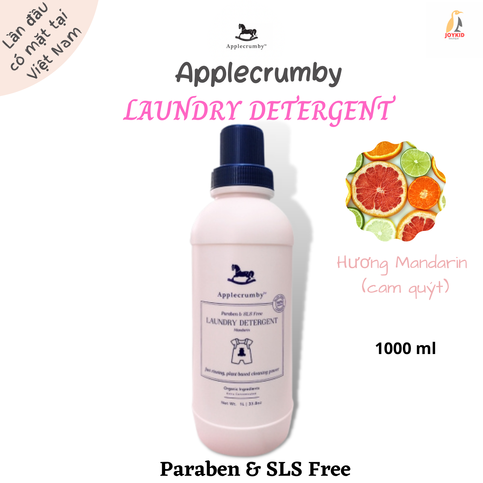 Malaysia Nước giặt quần áo cho bé Applecrumby Laundry Detergent hữu cơ