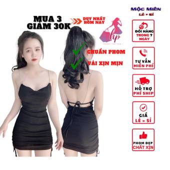 Váy đầm body hai dây hở lưng đan kiểu mẫu mới 2022