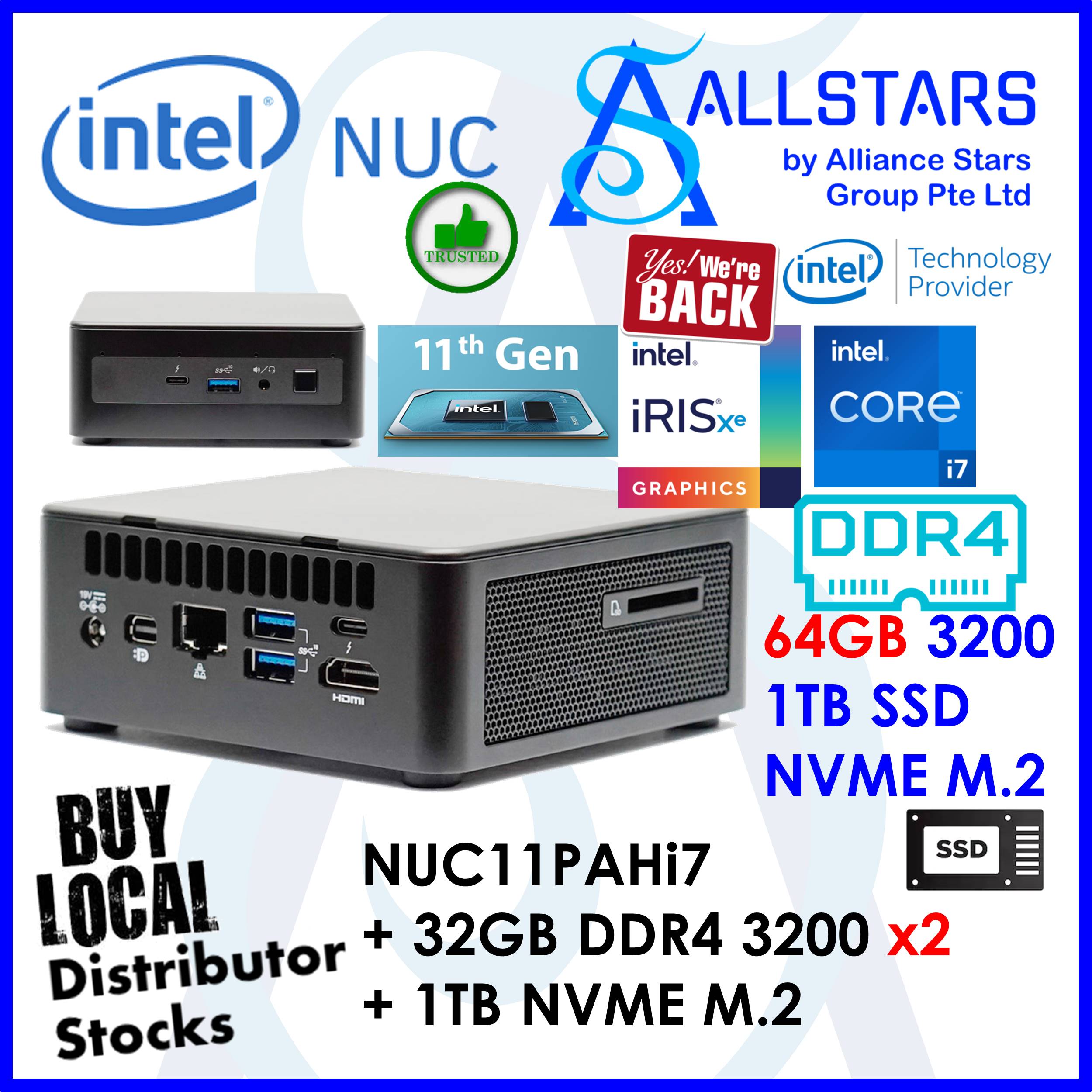 Intel Mini PC NUC13ANHi5 Core i5-1340P 32GB 1TB Win11