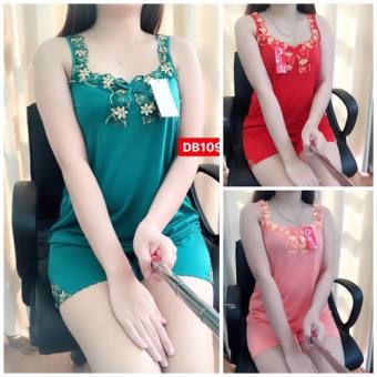 BỘ ĐỒ ĐÙI DÂY BẢN THUN LẠNH PHỐI REN 5SIZE [TỪ 40-68KG] - TUỲ CHIỀU CAO - VẢI ĐẸP