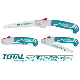 Cưa cành cầm tay dạng xếp TOTAL THFSW1806 7in Cưa gỗ cầm tay siêu sắc bén, lưỡi cưa SK5, chống cong gãy, rỉ sét - Cưa tay sứa gập dụng cụ làm vườn cắt tỉa cây cảnh