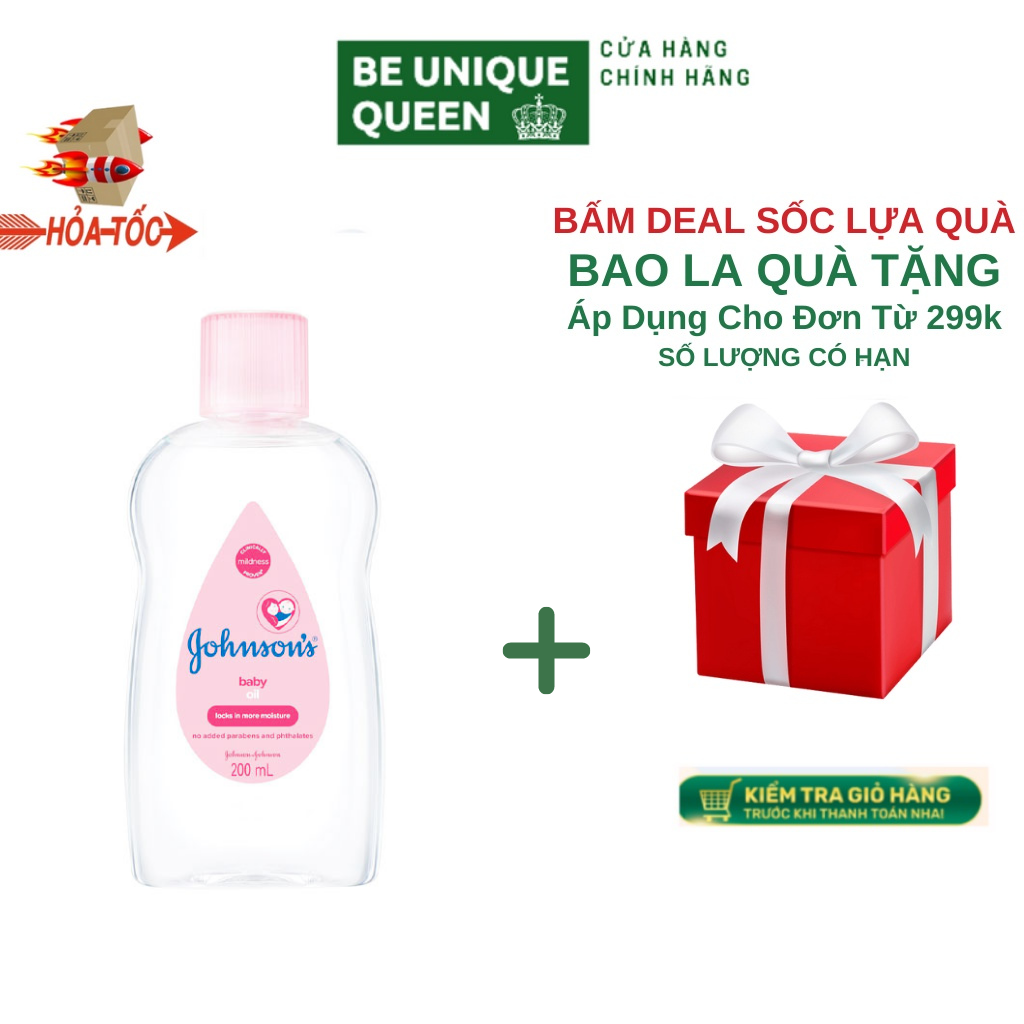 Dầu mát xa dưỡng ẩm johnson's baby oil pink 200ml
