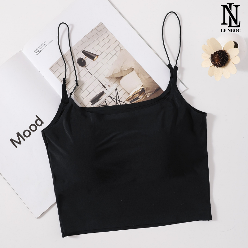 Áo bra su 2 dây mảnh, áo lá dạo phố tập gym, yoga mát mẻ NL096