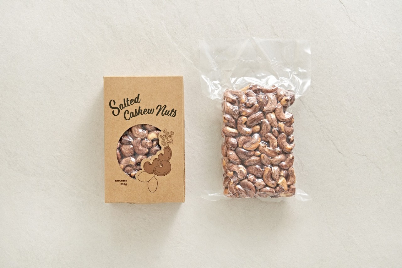 Hạt điều rang muối bình phước loại a 250g thương hiệu big tree world/ salted cashew nut/껍질 캐슈넛