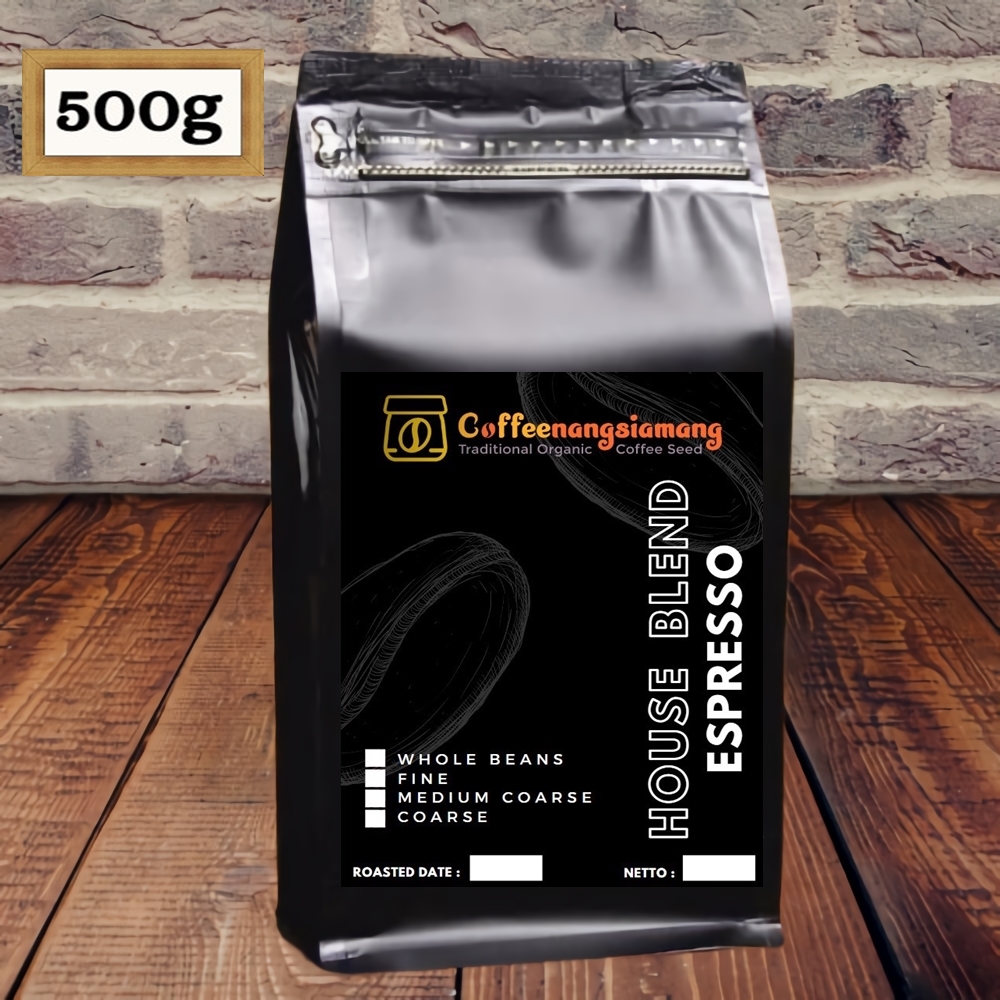 Kopi House Blend Espresso 500g Premium - (Biji/Giling)