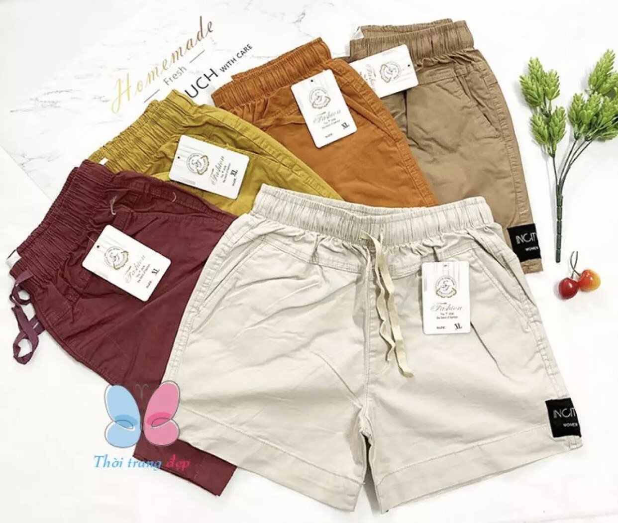 Quần short nữ,Quần đùi nữ kaki thời trang chất liệu mềm mịn thoáng mát lưng thun co giãn SIZE từ 35kg đến 55kg