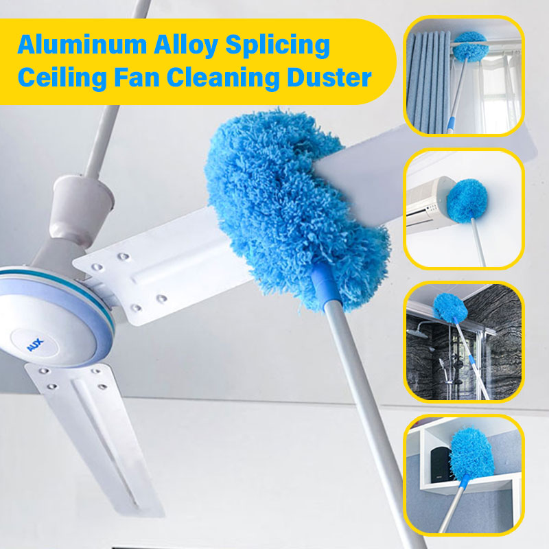 2Pcs Damp Duster, Reusable Dusters for Cleaning Blinds, Vents, Ceiling Fan,  Mirrors and Cobweb 