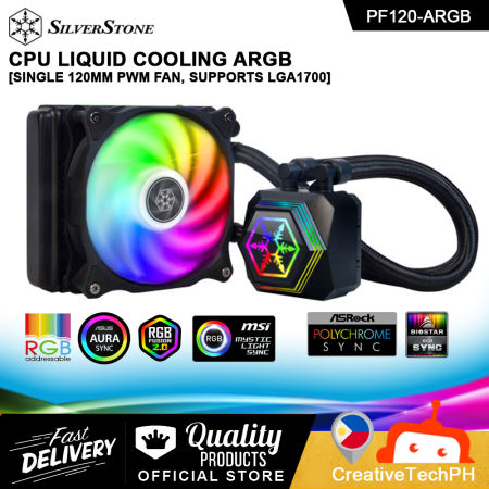 SilverStone AIO CPU Liquid Cooling ARGB   SST-PF120-ARGB V2