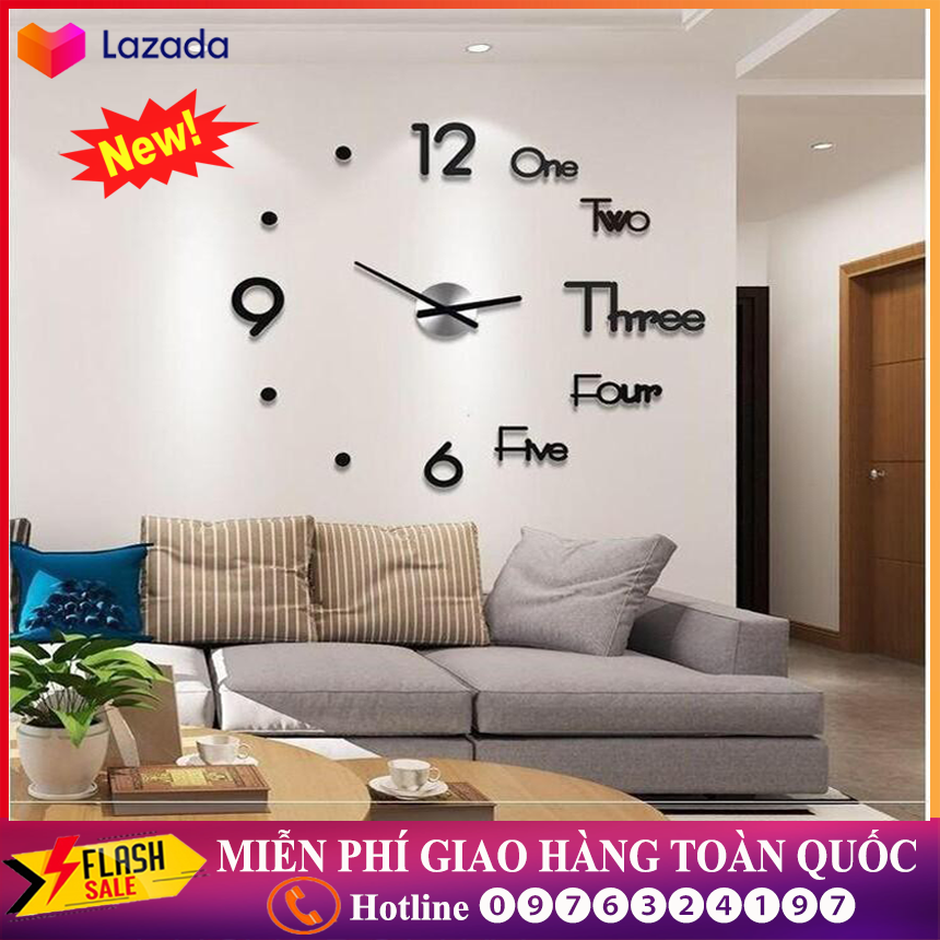 [HCM]( NEW 2022 ) Đồng Hồ 3D Dán Tường Đồng Hồ Dán Tường Đồng Hồ Treo Tường Thiết Kế 3D Sang Trọng Kiểu Châu Âu - Thiết Kế Đơn Giản Độc Đáo.Tiện Dụng Cho Mọi Gia Đình