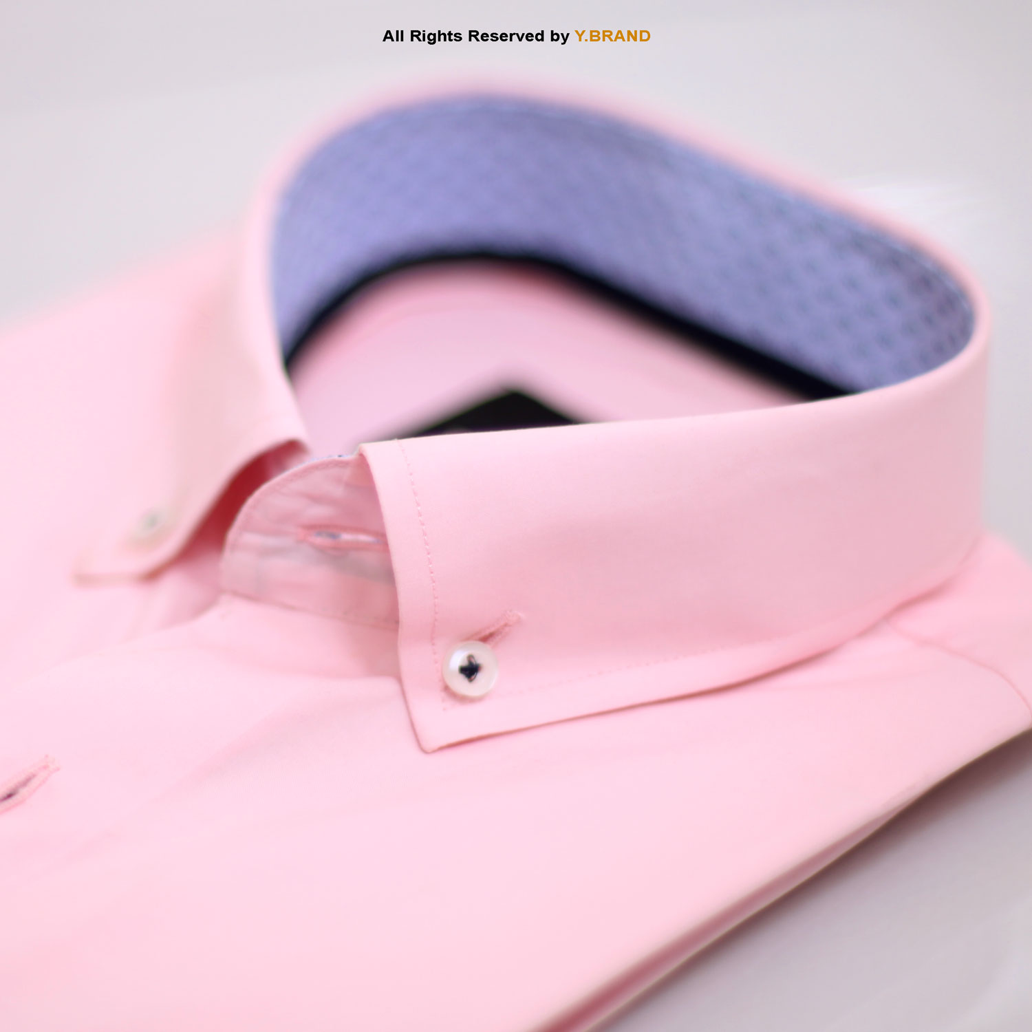 Light Pink formal shirt with double contrast DS-1018 8 77ebf7208dfdc738150d3ba5f610366f