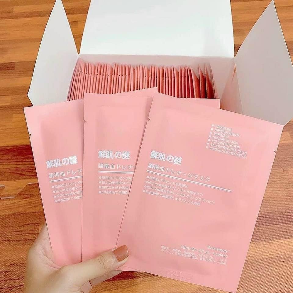 Mặt nạ nhau thai cừu Nhật Bản dưỡng da chống lão hóa dưỡng ẩm trắng da 40ml - Mặt nạ Giấy Đắp Mặt 2 miếng