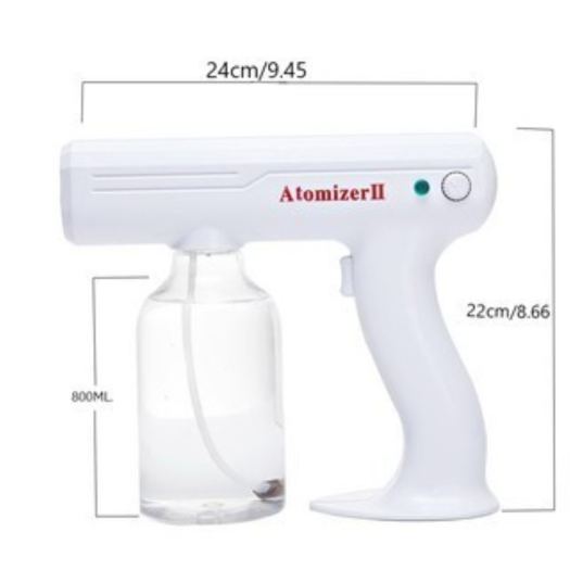 No  Súng Xịt Khử Khuẩn Atomizer - Máy Phun Sát Khuẩn Cầm Tay Nanomax Diệt Sạch Vi Khuẩn - Bảo Hành 6 Tháng