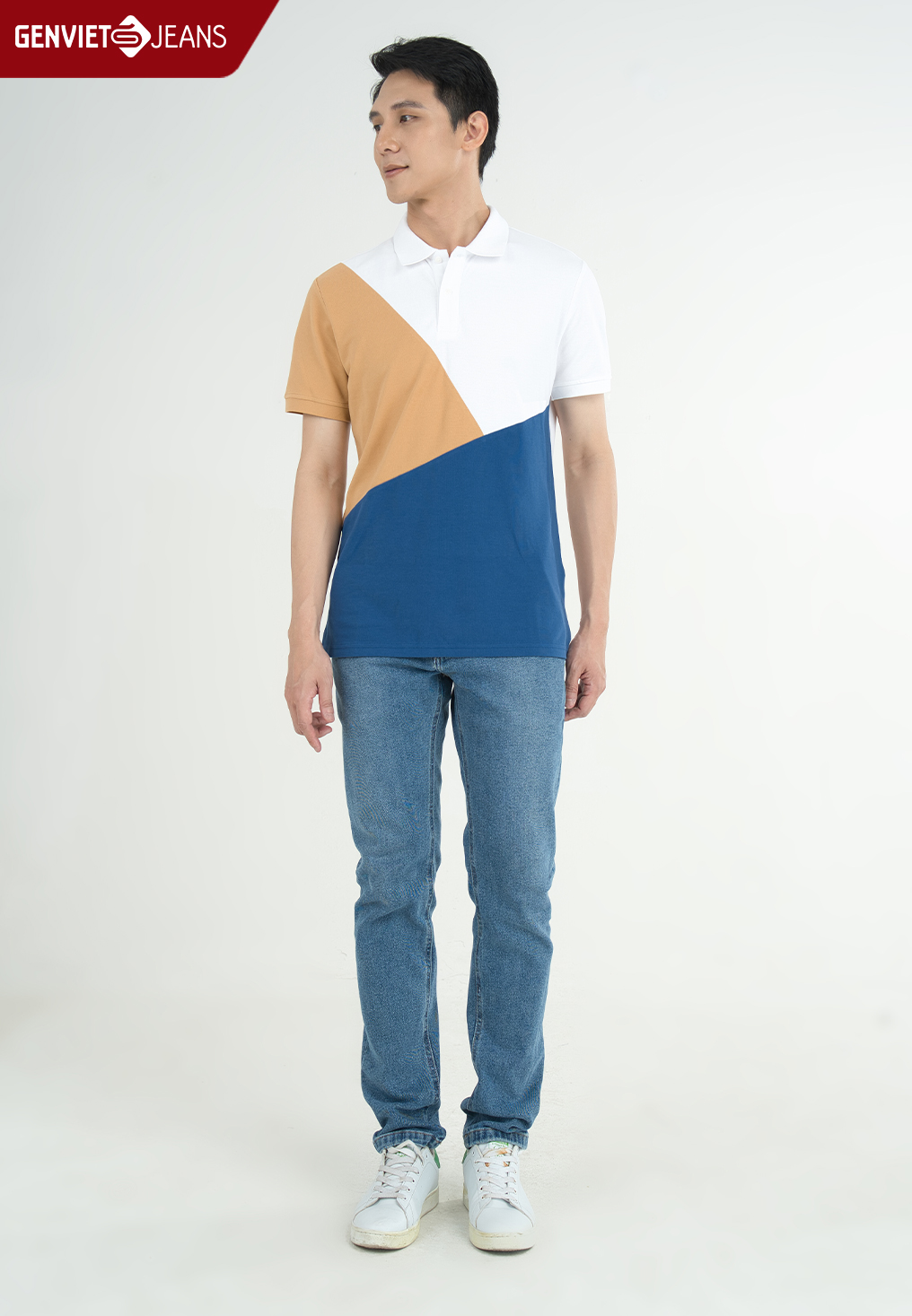 Áo polo cộc tay nam thời trang t5321t2104 genviet jeans
