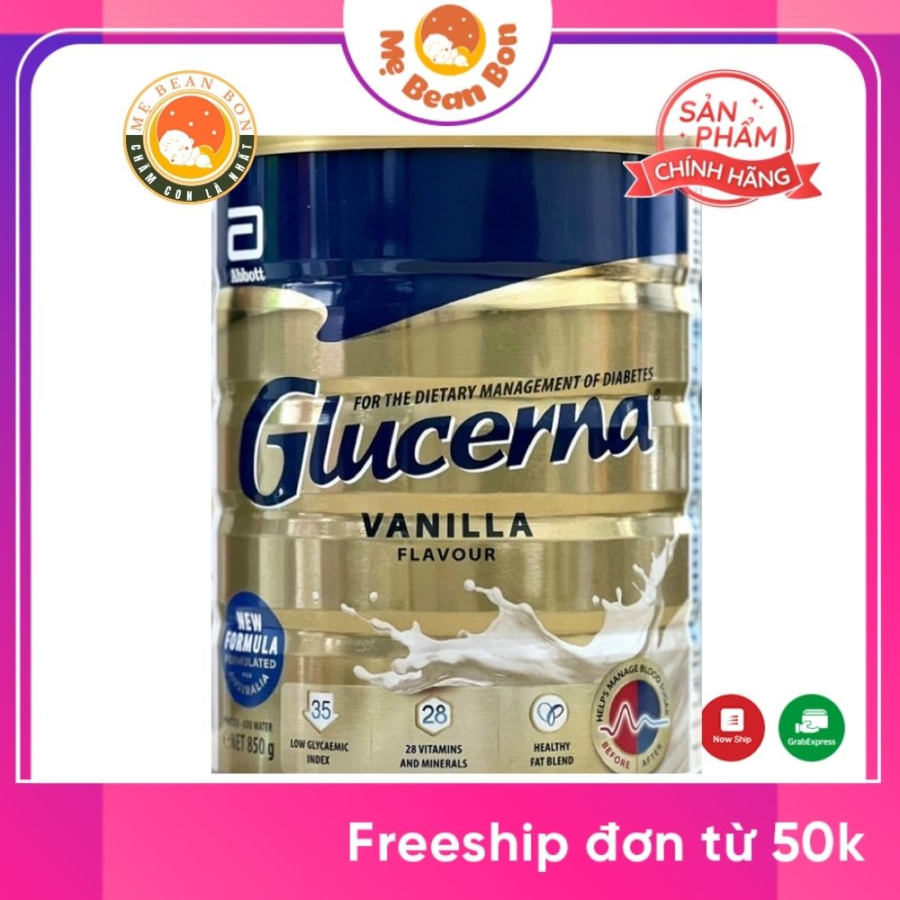 Sữa tiểu đường Glucerna 850g hương Vani Của Úc dành cho người tiểu đường ăn kiêng date mới nhất