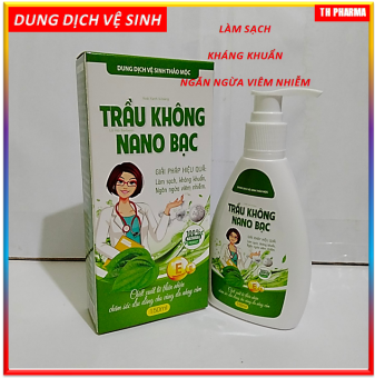 Dung Dịch Vệ Sinh  Trầu Không NaNo Bạc  Thành Phần NaNo Bạc ,Vitamin E,Dầu Hoa Anh Thảo , dầu Nụ Tầm Xuân ,Lá Trầu Không..-Giúp Làm Sạch , Làm Hồng Se Khít, Kháng Khuẩn, Ngăn Ngừa Viêm Nhiễm, Cân Bằng Độ Ẩm-150ml