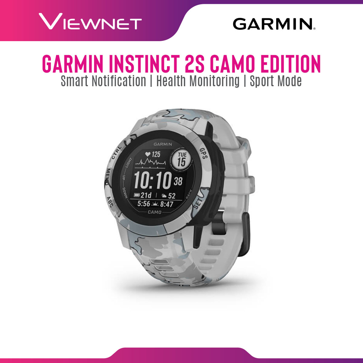 [Pre-Order] Garmin Instinct 2S / Instinct 2S Solar Smartwatch with Smart Notification, Health Monitoring, Sport Mode, Garmin Connect App