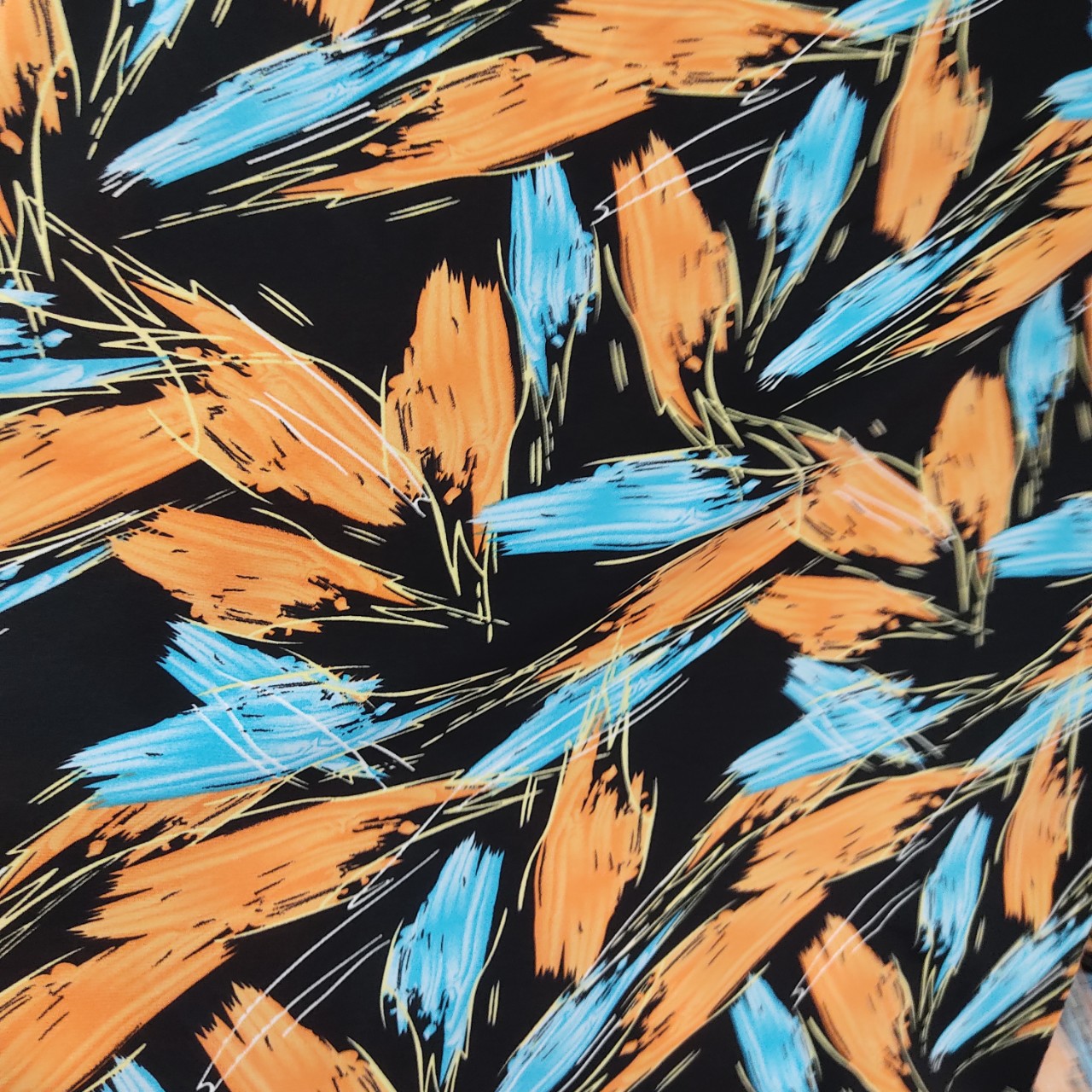 vải mango họa tiết loang cá tính