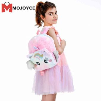 MOJOYCE Ba Lô Vải Nhung Hoạt Hình Túi Du Lịch Ba Lô Ngựa Pony Dễ Thương Ba Lô Cho Trẻ Em Cặp Đi Học Cặp Đi Học Cho Bé Gái Mẫu Giáo