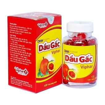 Viên uống dầu gấc Viphar Hộp 100 viên - Đẹp da