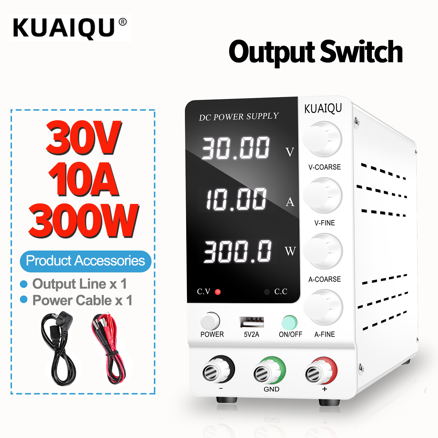 Bộ Điều Chỉnh Điện Áp Chuyển Mạch DC 0-60V 0-5A Công Suất Đẹp, 30V 10A Nguồn Điện Mạ Phòng Thí Nghiệm Màn Hình Hiển Thị 3 Chữ Số Mạ Sửa Chữa Điện Thoại Di Động Hoạt Động Phòng Thí Nghiệm R-SPS605 Màu Đen