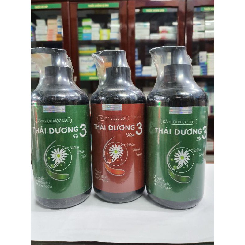 Dầu gội dược liệu thái dương 3 chai vòi 600ml- 1100ml