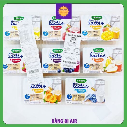 Sữa Chua Nguội Bledina Mini Lactes Cho Bé Từ 6 Tháng Đến 3 Tuổi (Hàng Air Pháp)