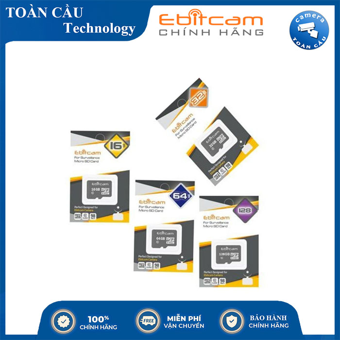 Thẻ nhớ Ebitcam Micro SD 64GB dùng cho camera wifi Ebitcam - Camera Toàn Cầu