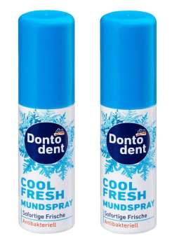 Set 02 Chai xịt thơm miệng Dontodent Cool Fresh 2x15ml (Đức)
