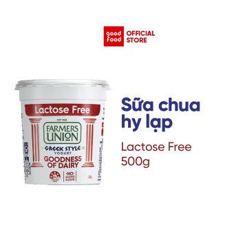 Sữa chua hy lạp tách đường lactose Farmers Union greek style lactose free yogurt hũ 500g đẹp da tốt cho sức khỏe