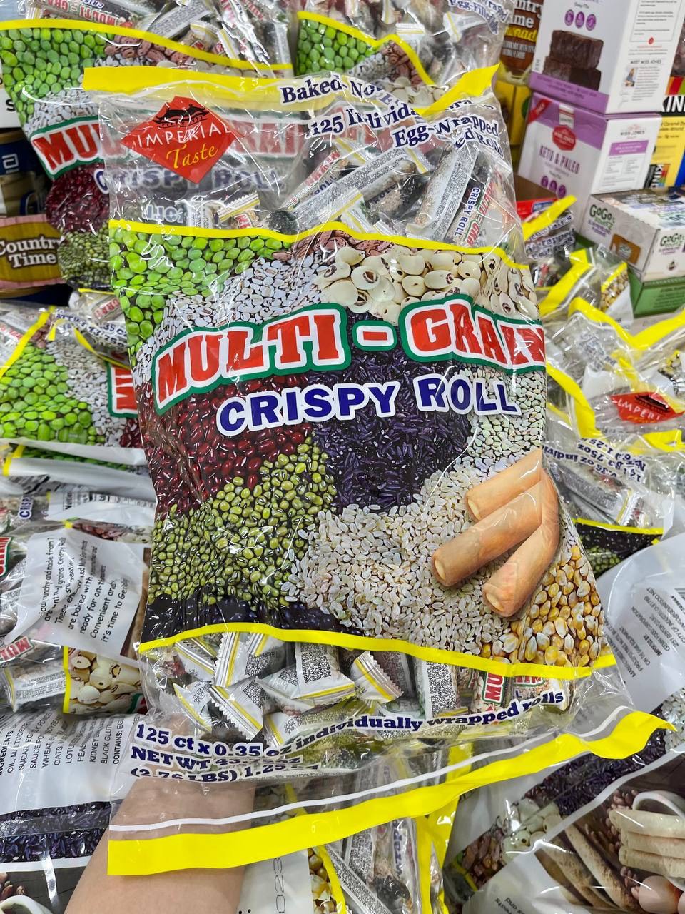 Bánh Ngũ Cốc ăn kiêng Bánh Imperial Taste Multi Grain Crispy Roll 1.25Kg thơm ngon, thích hợp ăn kiêng