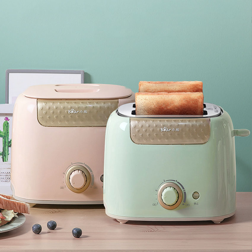 Máy Nướng Bánh Mì Sandwich Đa Năng Bear DSL-601( Hàng chính hãng), Máy nướng bánh mỳ 2 mặt 2 khe cắm