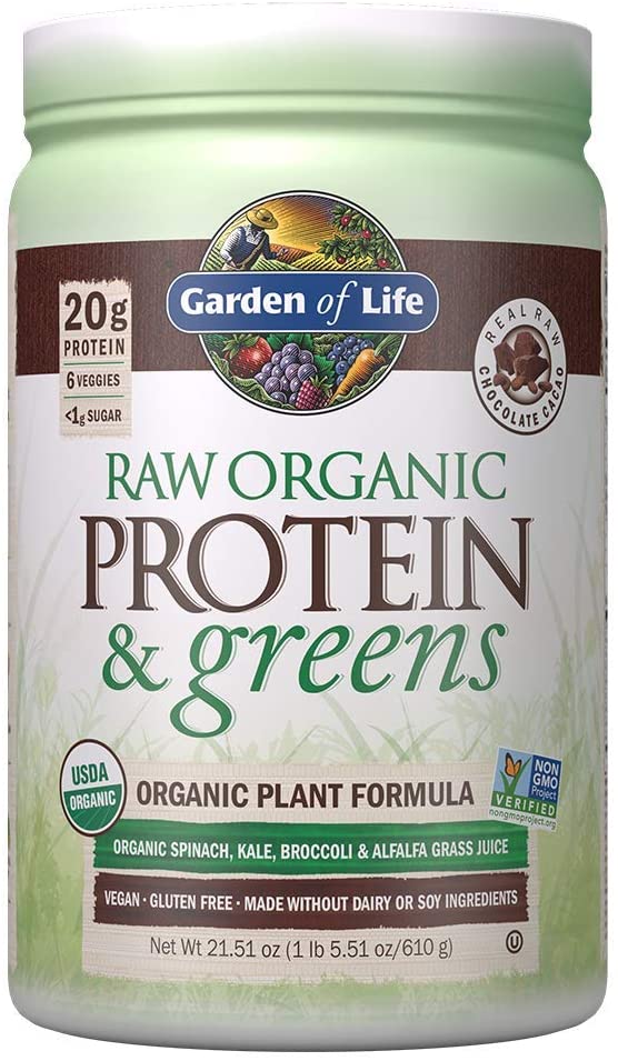 [Hoàn Tiền 15%]Bột đạm thực vật hữu cơ raw protein &amp; greens Garden of Life 20 servings