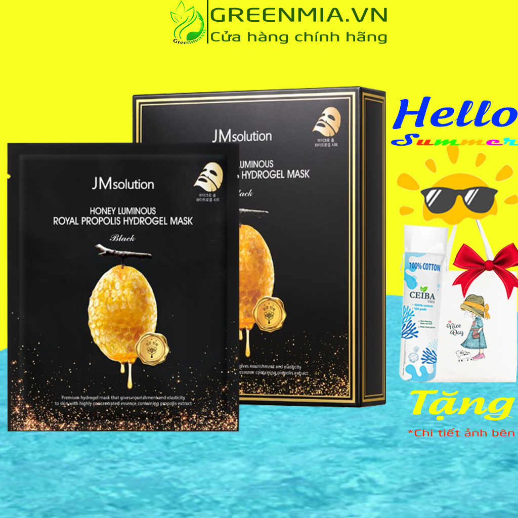 Mặt Nạ JMSolution Jelly Thạch Mật Ong [MIẾNG LẺ]  Chống Lão Hóa Da Honey Luminous Royal Propolis Hydrogel Mask Back 30g