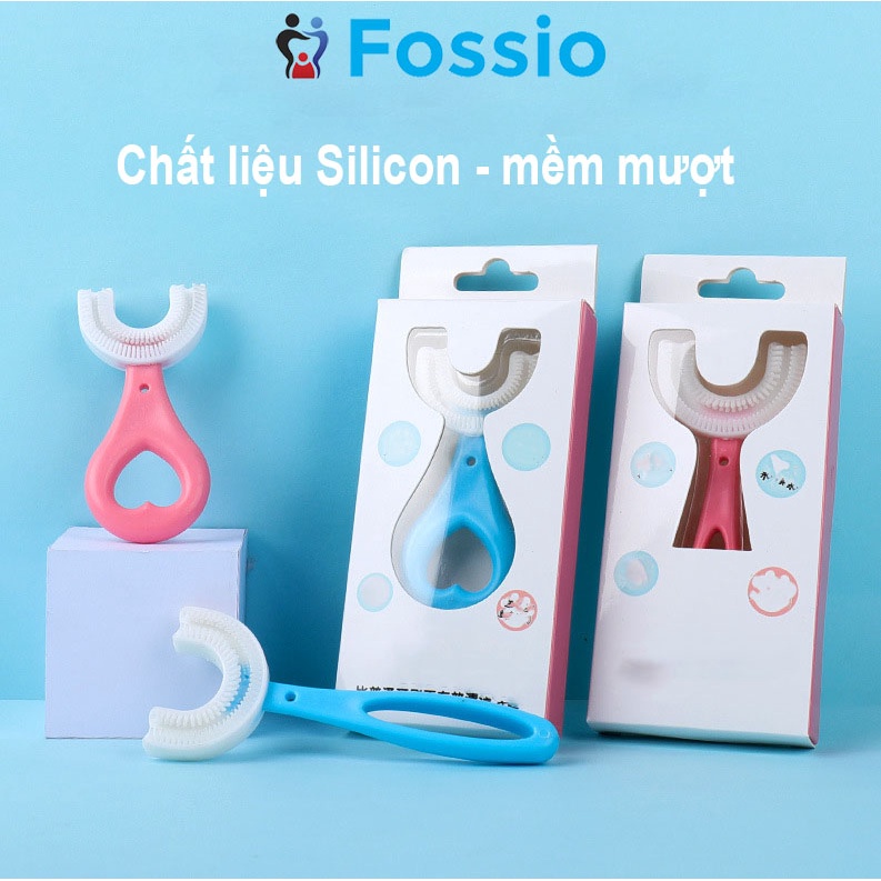 Bàn chải đánh răng cho bé FOSSIO E50 chữ u chất liệu Silicon