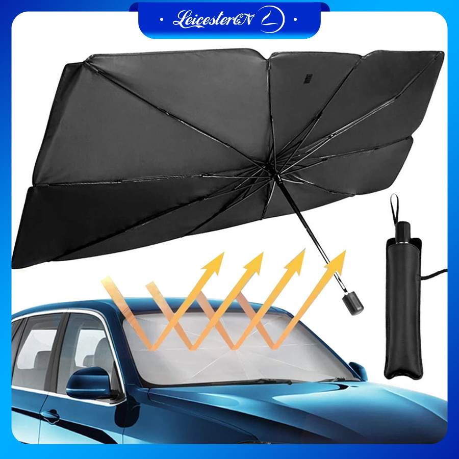 Xe UV Bìa Dù Để Che Nắng Cách Nhiệt Cửa Sổ Trước, Bảo Vệ Nội Thất Phụ Kiện Xe Hơi (130Cm)