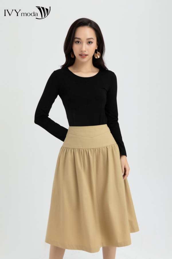Áo thun trơn cổ tròn IVY moda MS 58P0157