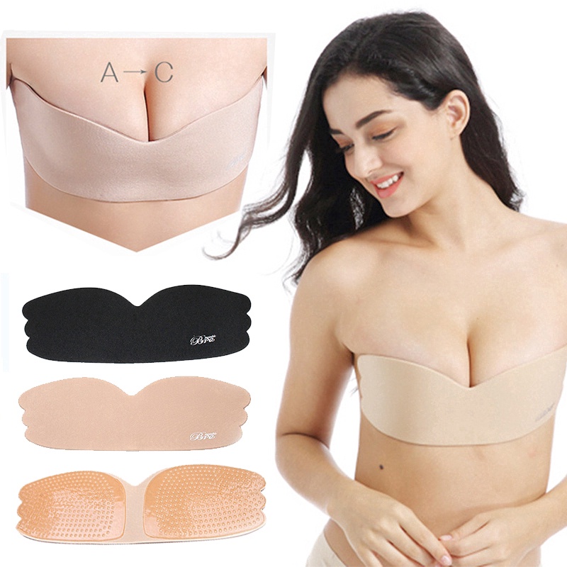 Silicone Chest Stickers for Women Strapless Silicone Self-Adhesive
