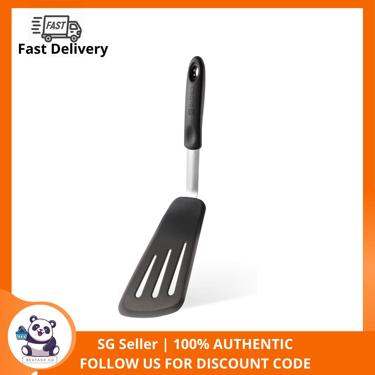 di Oro Chef Series 3-Piece Silicone Turner Spatula Set - 600F Heat-Resistant