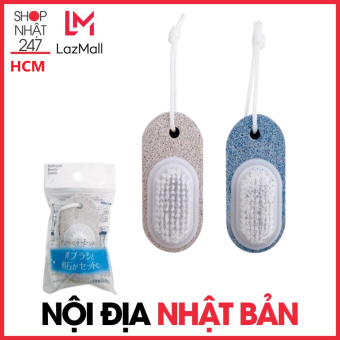 ĐÁ BỌT CHÀ GÓT CHÂN KÈM BÀN CHẢI CHÀ MÓNG -Nội địa Nhật Bản